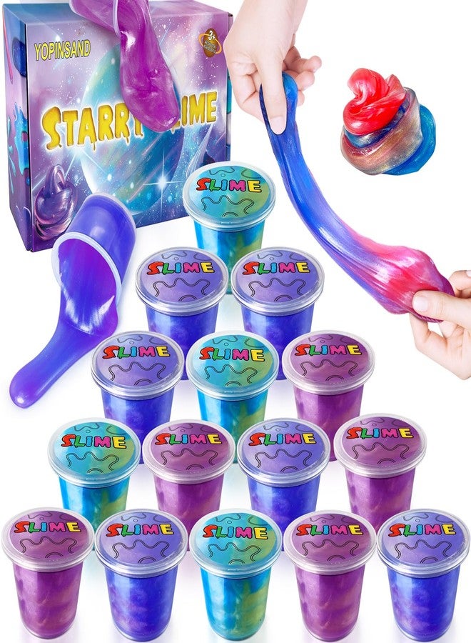 YOPINSAND 15 Pack Galaxy Slime Kit, Slime Party Favors for Kids, Stretchy & Non-Sticky Slime Pack, Slime Toy for Boys Girls 5-12 - Image 1